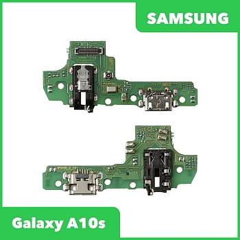 Разъем зарядки для телефона Samsung Galaxy A10s (A107F) с разъемом гарнитуры и микрофоном