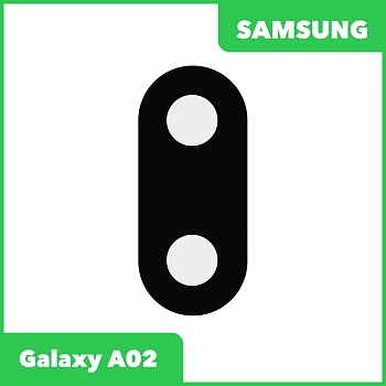 Стекло основной камеры для Samsung Galaxy A02 (A022F), черный