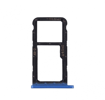 Держатель (лоток) SIM-карты для Huawei P20 Lite, синий